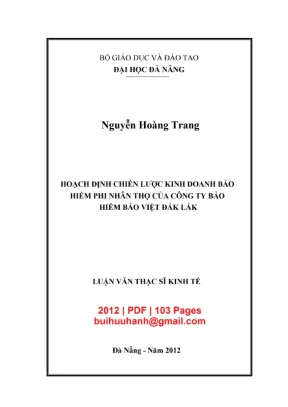 Luận văn: Chiến lược bảo hiểm phi nhân thọ Bảo Việt Đắk Lắk