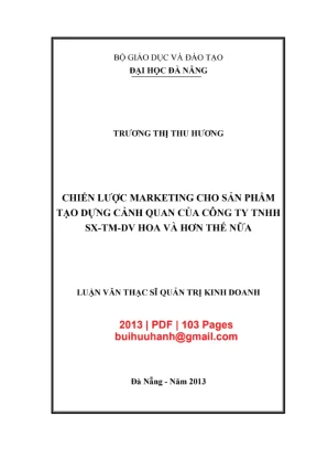 Chiến lược Marketing Sản phẩm Tạo dựng Cảnh quan (Luận văn)