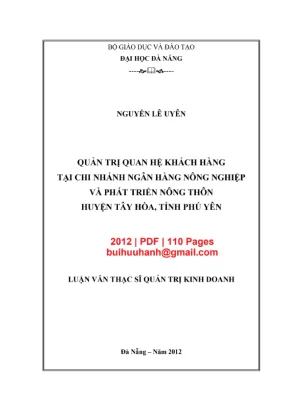 Luận văn Quản trị quan hệ khách hàng tại Agribank [PDF]