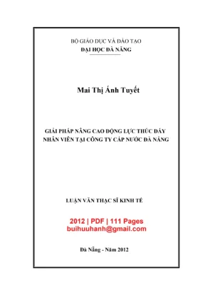 Nâng cao động lực nhân viên: Luận văn tại Cấp nước Đà Nẵng