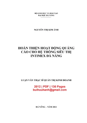 Luận văn: Hoàn thiện quảng cáo Intimex Đà Nẵng