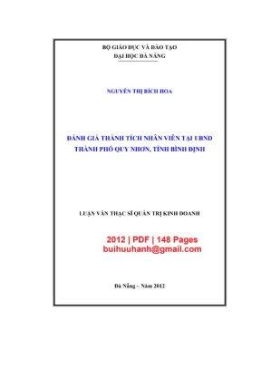 Luận văn: Đánh giá thành tích nhân viên tại UBND Quy Nhơn