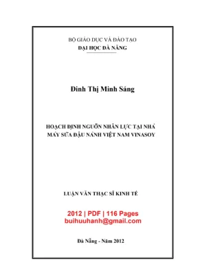 Luận văn: Hoạch định nguồn nhân lực tại Vinasoy