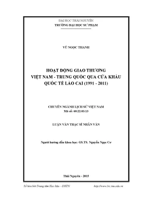 Hoạt Động Giao Thương Việt Nam - Trung Quốc Qua Cửa Khẩu