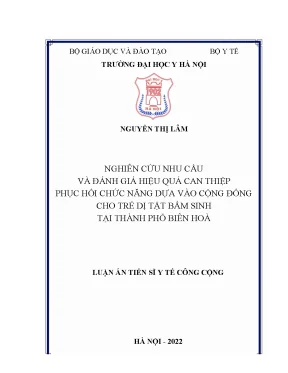 Nghiên Cứu Hiệu Quả Can Thiệp Phục Hồi Chức Năng Dựa Vào
