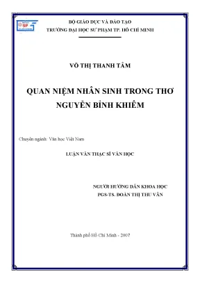 Khám Phá Quan Niệm Nhân Sinh Trong Thơ Nguyễn Bỉnh Khiêm