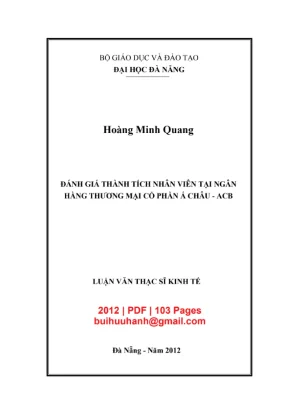 Luận văn: Đánh giá thành tích nhân viên tại ACB