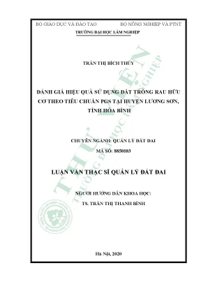 Đánh Giá Hiệu Quả Sử Dụng Đất Trồng Rau Hữu Cơ Tại Huyện