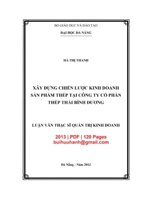 Luận văn chiến lược kinh doanh thép Thái Bình Dương [PDF]