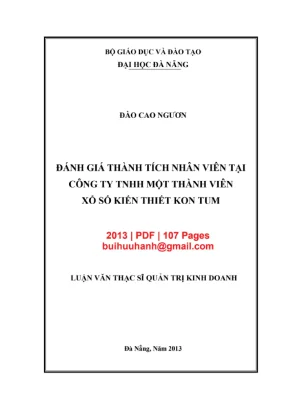 Luận văn: Đánh giá thành tích nhân viên tại XSKT Kon Tum