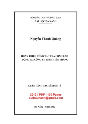Hoàn thiện chính sách trả công lao động (Luận văn thạc sĩ)