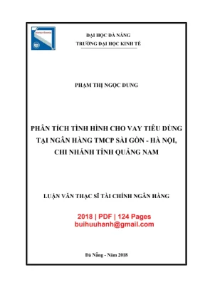 Luận văn: Phân tích cho vay tiêu dùng tại SHB Quảng Nam