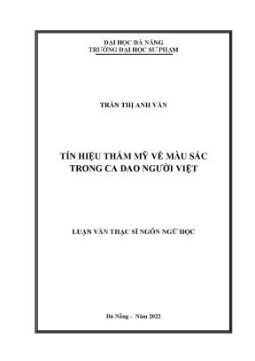 Tín Hiệu Thẩm Mỹ Về Màu Sắc Trong Ca Dao Người Việt