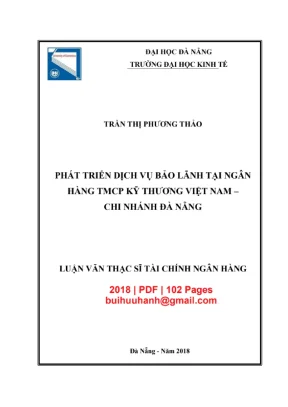 Phát triển Dịch vụ Bảo lãnh tại Techcombank Đà Nẵng
