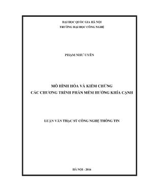 Mô Hình Hóa và Kiểm Chứng Phần Mềm Hướng Khía Cạnh
