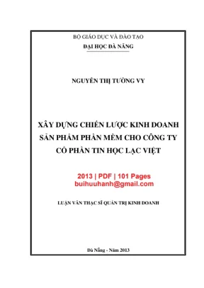 Chiến lược kinh doanh phần mềm cho công ty Lạc Việt