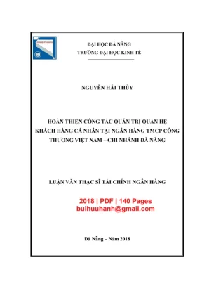 Hoàn thiện Quản trị Quan hệ Khách hàng Cá nhân