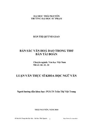 Bản Sắc Văn Hóa Dao Trong Thơ Bàn Tài Đoàn