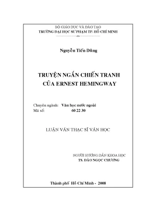 Nghiên Cứu Về Truyện Ngắn Chiến Tranh Của Ernest Hemingway