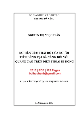 Thái độ người tiêu dùng với quảng cáo di động tại Đà Nẵng