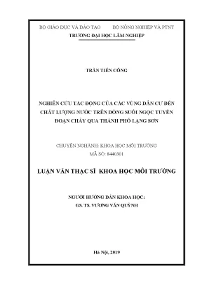 Nghiên Cứu Tác Động Của Các Vùng Dân Cư Đến Chất Lượng