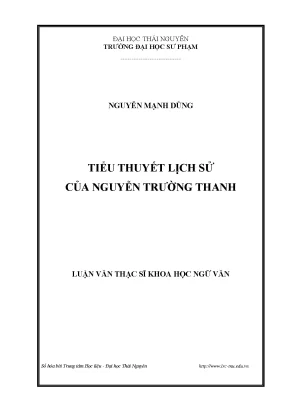 Tiểu Thuyết Lịch Sử Nguyễn Trường Thanh: Khám Phá Văn