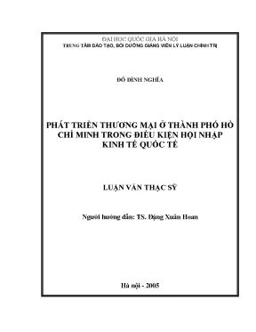 Phát Triển Ngoại Thương Tại Thành Phố Hồ Chí Minh Trong