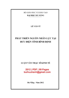 Luận văn Phát triển nguồn nhân lực Bưu điện Bình Định