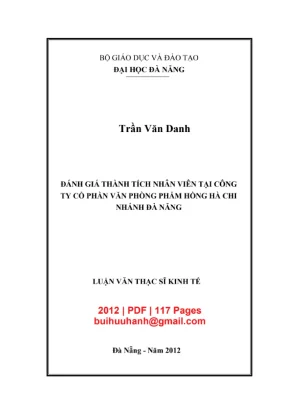 Luận văn thạc sĩ QTKD: Đánh giá thành tích nhân viên