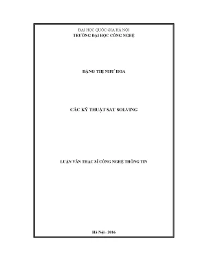 Kỹ Thuật SAT Solving: Nghiên Cứu và Ứng Dụng trong Công