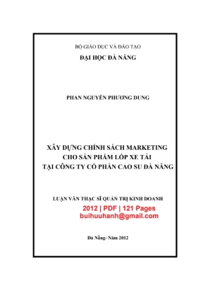 Chính sách marketing lốp xe tải tại Cao su Đà Nẵng (DRC)