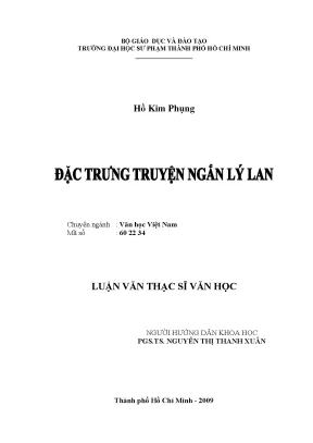 Nghiên Cứu Đặc Trưng Truyện Ngắn Của Nhà Văn Lý Lan