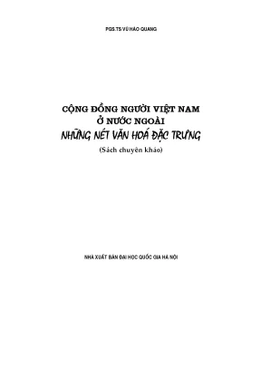Đặc Trưng Văn Hóa Cộng Đồng Người Việt Nam Ở Nước Ngoài