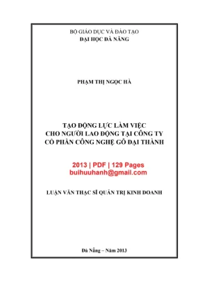 Tạo Động lực Làm việc cho Người lao động tại Công ty Gỗ