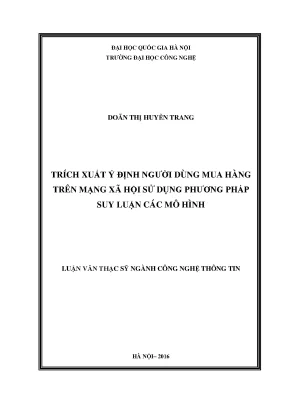 Trích Xuất Ý Định Mua Hàng Trên Mạng Xã Hội Bằng Phương 
