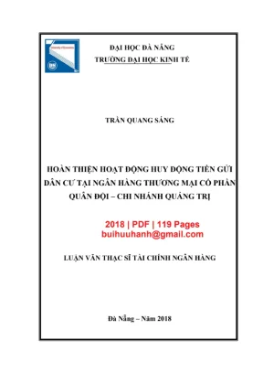 Hoàn thiện huy động tiền gửi cư dân tại ngân hàng Quân