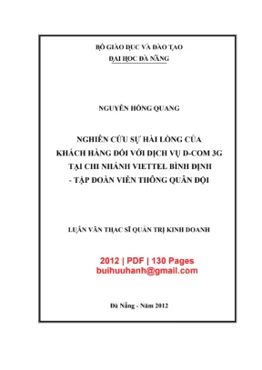 Luận văn: Hài lòng khách hàng D-com 3G Viettel Bình Định