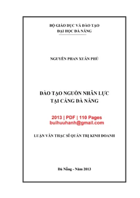 Luận văn: Đào tạo nguồn nhân lực tại Cảng Đà Nẵng