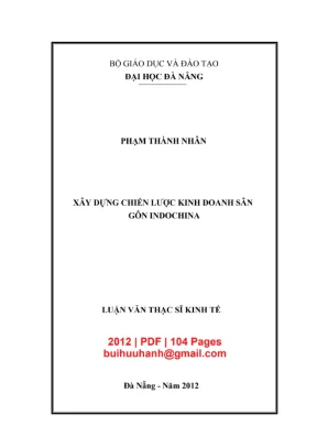 Luận văn: Chiến lược kinh doanh sân gôn Indochina