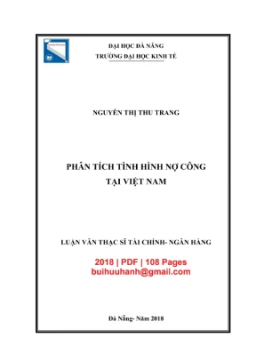 Luận văn: Phân tích nợ công Việt Nam (Tải Full PDF)