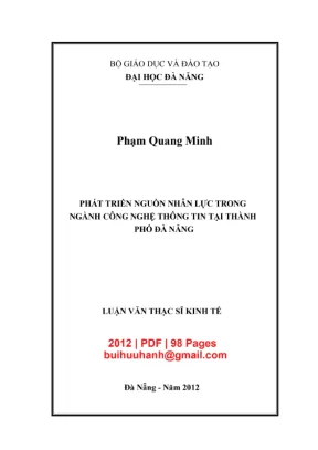 Luận văn: Phát triển nguồn nhân lực CNTT tại Đà Nẵng