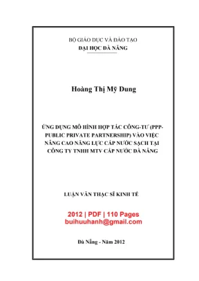 Ứng dụng Mô hình PPP: Nâng cao Năng lực Cấp nước sạch