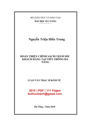 Luận văn Chăm sóc khách hàng tại Viễn thông Đà Nẵng