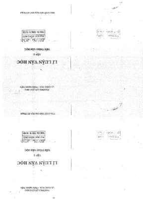 Giáo trình Lý luận văn học PDF (Bản đầy đủ)