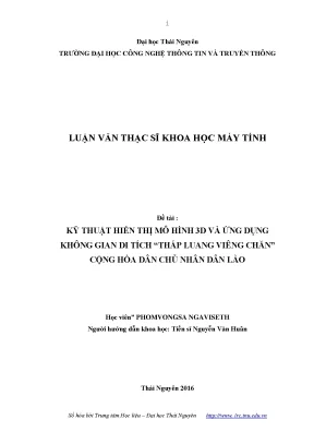 Kỹ Thuật Hiển Thị Mô Hình 3D và Ứng Dụng Tại Tháp Luang