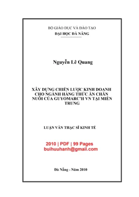Luận văn chiến lược KD thức ăn chăn nuôi Guyomarc'h VN