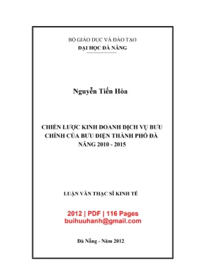 Chiến lược kinh doanh bưu chính Bưu điện Đà Nẵng 2010-2015