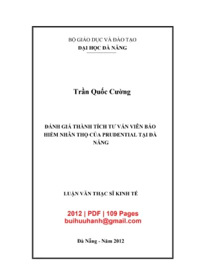 Đánh giá thành tích tư vấn viên Prudential [Luận văn]