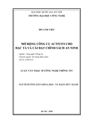 Mở Rộng Công Cụ Activiti Để Cài Đặt Chính Sách An Ninh