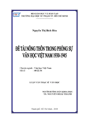 Khám Phá Đề Tài Nông Thôn Trong Phóng Sự Văn Học Việt